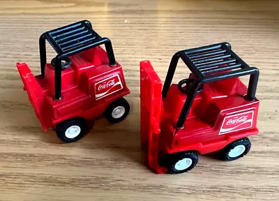 BUDDY L COCA COLA VINTAGE BEVERAGE FORKLIFT 70s PRESSED STEEL LOT (2) NO FORKS • $4.72