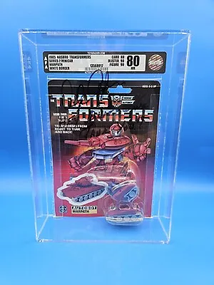 1985 G1 Transformers Warpath AFA Graded 80 Subs: 80/90/90 Signed (White Border) • $1400