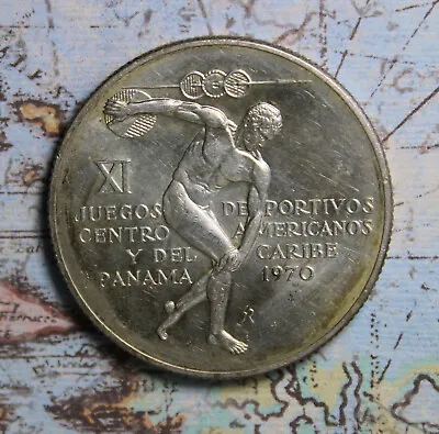 1970 Panama 5 Balboa Silver Collector Coin Free Shipping • $40