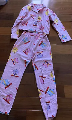 Victoria’s Secret Pink Happy Yoga Girl Flannel Button Pajama SmallCotton • $20