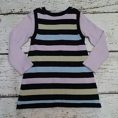 $10.99 • Buy GYMBOREE 3 3T  Petite Mademoiselle  Striped Sweater Dress And Purple Tee EUC