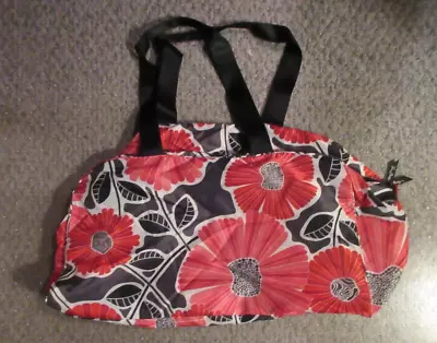 Vera Bradley Collapsible Nylon Duffel Bag Cherry Blossoms Lightweight Packable  • $14