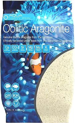 AQUANATURAL Oolitic Aragonite 10lb Aquarium Sand For Reef Saltwater And Marine • £27.99