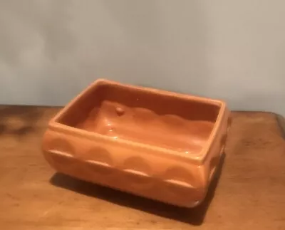 Cookson Pottery Planter Footed CP 557 USA Mid Century Orange Retro Vintage Decor • $10