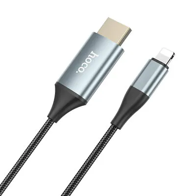 Hoco HDMI To Lightning IPhone | IPad 2M Cable TV Adapter UA15 - Black • $34.95