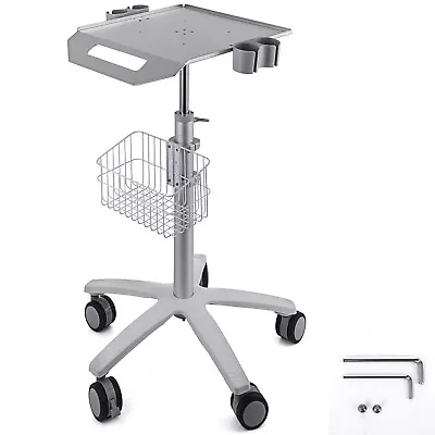 Mobile Rolling Cart Medical Trolley For Ultrasound Imaging Scanner Cart W/Basket • $219.99