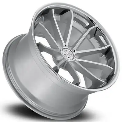 (4) 20  Blaque Diamond Wheels BD-23 Silver With Chrome SS Lip Rims (B3) • $2260