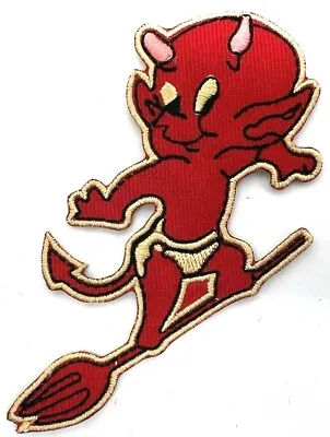 Devil With Pitchfork Motorcycle Vest Embroidered Iron On Patch E-20 • $5.24