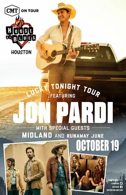 $13.99 • Buy Jon Pardi Replica 2017 Concert Poster