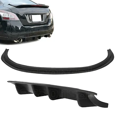 [SASA] 2x Combo Fit For 09-15 Nissan Maxima PU GT Front + STL Rear Bumper Lip • $189.99