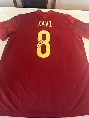 Xavi Hernandez Signed Adidas Spain Jersey Barcelona BAS Beckett Witness • $102.50