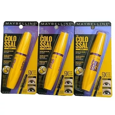 3 X Maybelline The Colossal Volumizing Mascara-230 Glam Black • $15