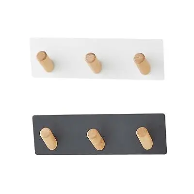 Magnetic Hooks Towel Rack For Refrigerator Decorative Key Holder Wood Key Rack • £10.26