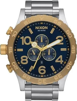 Nixon A083-1922 Mens 51-30 Silver Steel Bracelet Chrono Watch • $199.99