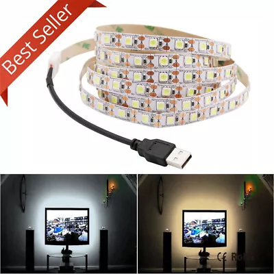 5V USB 5050 LED Strip Lights TV Backlight Flexible Tape Lighting Under Cabinet • £8.39