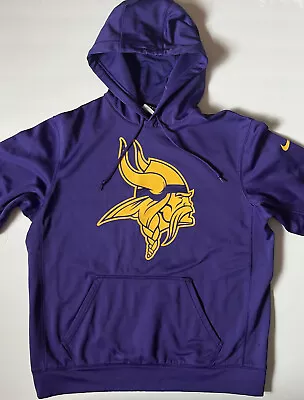 NIKE Team Apparel Therma-Fit - Men's Purple NFL Minnesota Vikings Hoodie - Large • $24.99