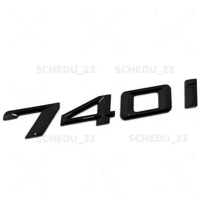 Gloss Black 740i Letter Logo Emblem Trunk Lid M Power Series Performance F01 • $13.59