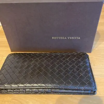 BOTTEGA VENETA Intrecciato Leather Bi-Fold Long Wallet Brown Men's BVW027 • $76.42