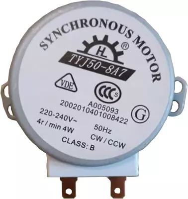 Microwave Oven Tray Motor 220-240V 4W 6RPM 48mm Synchronous Motor For TYJ50-8A7 • £9.59