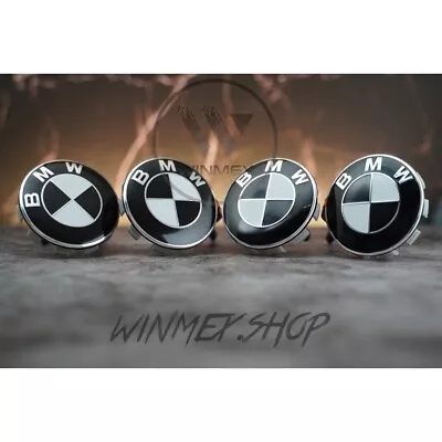 4 Set For BMW WHEEL CENTRE CAPS 68mm Fit E30E36E46E92 13567 M3 Z4 X5 X6 • £6.99