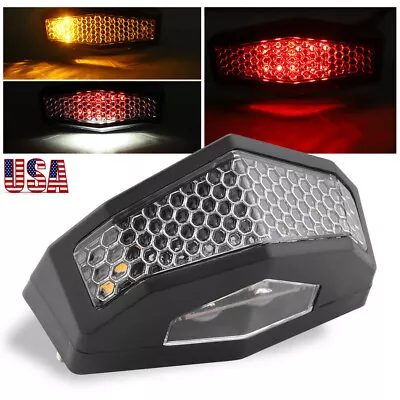 Motorcycle LED Turn Signals Brake Light License Plate Integrated Stop Tail Light • $11.98