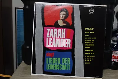 Zarah Leander - Singt Lieder Der Leidenschaft - Fiesta - FLP 1346 - LP Comp 175 • $3.50