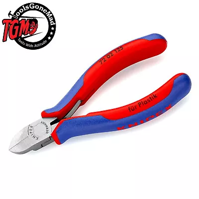 Knipex 125mm Mini Flush Cut Diagonal Side Cutters Cutting Pliers Plastic 7202125 • $43.14