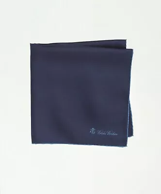 Brooks Brothers Navy Pocket Square/Handkerchief/Hanky Silk New MSRP $29.50 • $12.99
