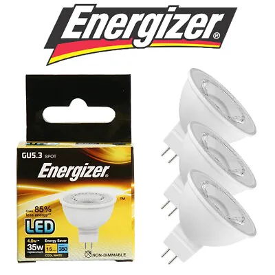 £5.99 • Buy Energizer LED MR16 GU5.3 Bulbs 3.9w = 25w 4W = 35W Spot Light Lamp 3000k/4000k