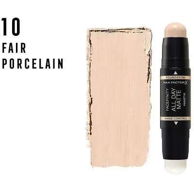 Max Factor Foundation Stick Cream Duo 10 Fair Porcelain Val • $8.51