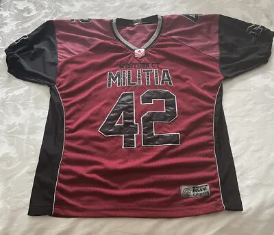 Connecticut Militia Defunct Minor League Football Team Jersey NEFL Danbury Sz. L • $53