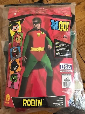 £32.50 • Buy Mens Official DC Comics Classic Robin Costume Adult Superhero Fancy Dress Size M