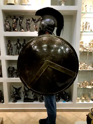 Shield Medieval Round Shield 300 Spartan Shield 24  Greek King Leonidas LArp • £139.60