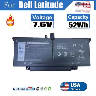 JHT2H Battery For Dell Latitude 7310 7410 Series 0WY9MP 04V5X2 HRGYV 0HRGYV 52Wh • $33.99