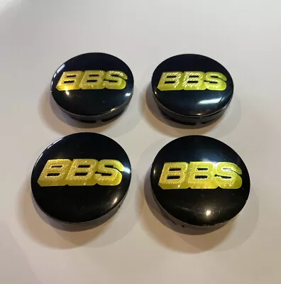 BBS Wheel Centre Caps Black & Gold 56mm X4 Cap • $34