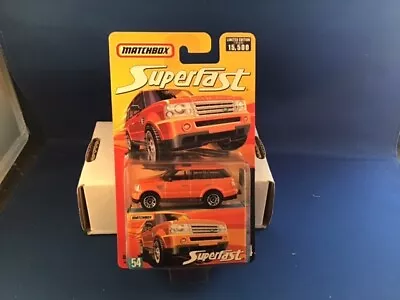 Matchbox Superfast Limited Edition Range Rover Sport Number 54 Sealed On Card • $5