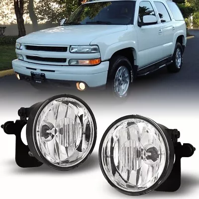 Fog Lights For 04-06 Chevy Suburban Tahoe Z71 Driving Front Bumper Clear Lens • $35.99