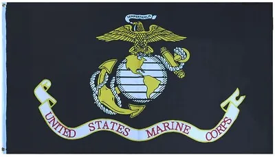 3x5 United States Marine Corps EGA Black Premium OFFICIALLY LICENSED • $14.44