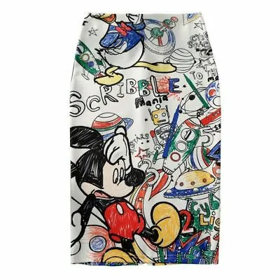 Pencil Skirt Ladies Elastic High Waist Women Mickey Mouse Party/Cocktail Dresses • $13.29