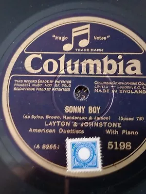 Layton & Johnstone - Sonny Boy / For Old Times Sake - 78 Rpm • £7