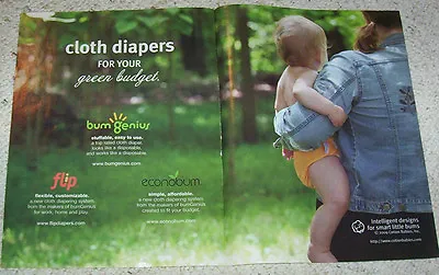 2009 Advertising Page - Baby Diapers Bumgenius Econobum 2-PAGE Family PRINT AD • $6.99