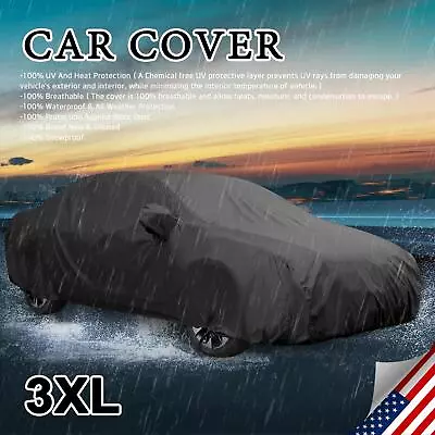 3XL Car Cover Waterproof All Weather For Car Full Car Cover Rain Sun Protection • $30.07