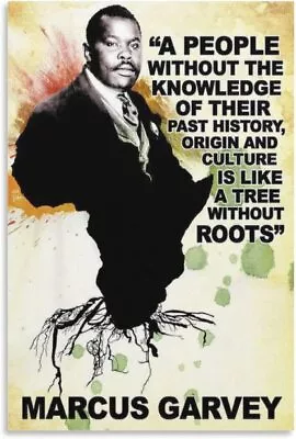 Marcus Garvey Motivational Poster Inspirational Quotes Canvas Art Poster And Wal • $14.90