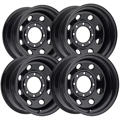 (Set Of 4) Vision 85 Soft 8 16x7 5x4.5  +0mm Gloss Black Wheels Rims 16  Inch • $311.96