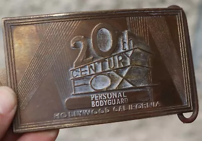 Rare Vintage 20th Century Fox Movie Studio Personal Bodyguard Brass Belt Buckle • $150