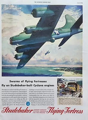 1943 Studebaker Flying Fortress Vintage Ad Global War • $14.95