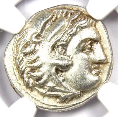 Alexander The Great AR Drachm Greek Coin 336 BC. NGC AU - 5/5 Strike & Surfaces! • $650.75