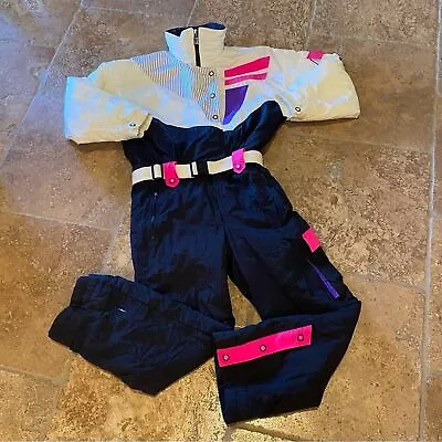 Vintage TYROLIA Girls Teens One Piece Ski Snowsuit Suit Size 16 Yrs • $58.50