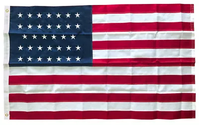 3x5 Ft US 34 STARS Gettysburg Flag Embroidered Nylon Civil War USA (Linear) • $19.95