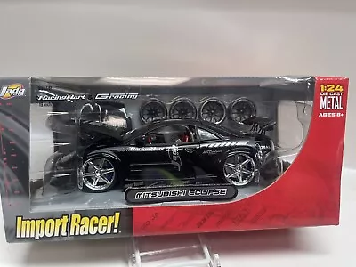 Jada Toys 1:24 Scale IMPORT RACER BLACK MITSUBISHI ECLIPSE 2003 • $60